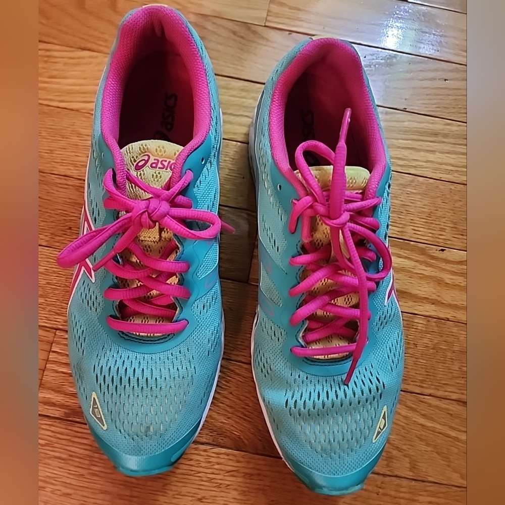 ASICS GEL-OS Women's Teal and Pink Training Shoes